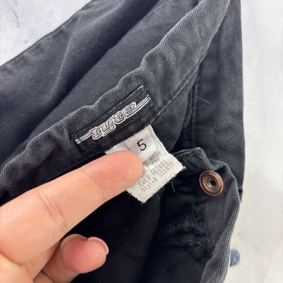 Tyte Jeans Vintage Y2k Black shorts Size 5 Small Drawstring Cali Surf Girl Baggy - Picture 3 of 15